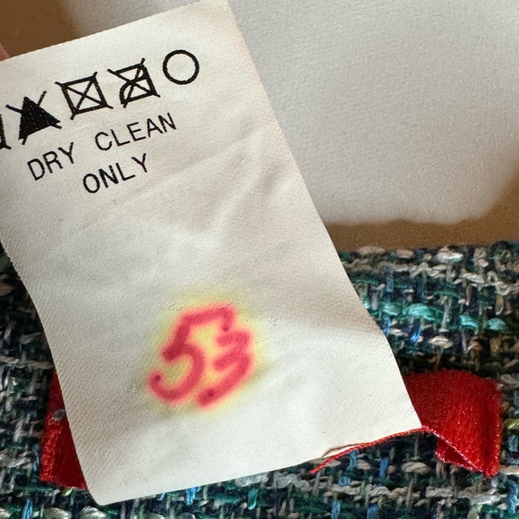 ABS By Allen Schwartz Tweed Chain Belted Mini Skirt Sz 6 NWOT - Picture 4 of 9